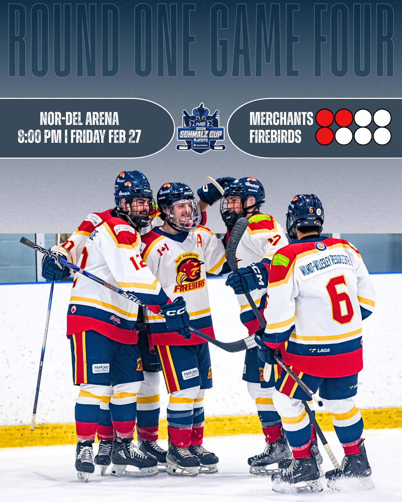GAME DAY GAME FOUR

The Birds head into Norwich tonight to take on the Merchants in a huge Game 4 matchup.

🕗 8:00 PM
📍 Nor-Del Arena

Playoff hockey. Road battle. All heart.
Let’s make some noise and back the Birds from wherever you’re watching🔥🐥 #GoBirdsGo