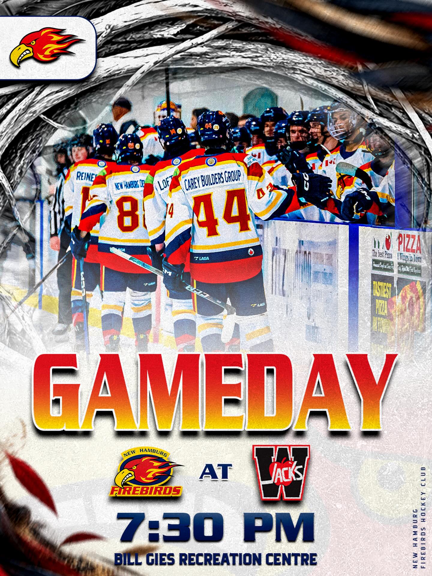 ROAD GAME. 

Edition 1 of the Battle of Nafziger Rd., as your New Hamburg Firebirds travel to Wellesley, to take on the Applejacks. 

📅Sept 12, 2026
📍Bill Gies Recreation Centre
⏰️ 7:30 PM Puck Drop

#thenest🔥🐥